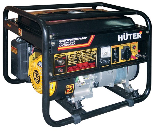Бензиновый генератор с электростартером Huter DY3000LX